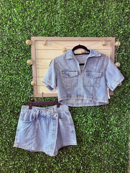 Skort denim set